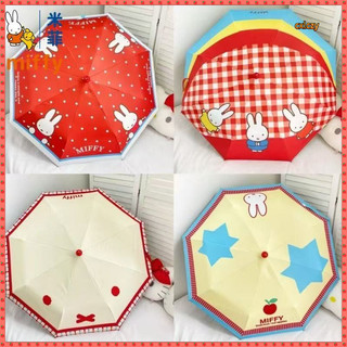[Mưa hoặc Mưa] Ô Thỏ Miffy Học Sinh Giày Bốt Đỏ Dễ Thương Có Thể Gập Lại Kem Chống Nắng Chống Tia Cực tím Ô Chống Nắng Giáo Viên Giá Trị Cao '