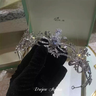 Cô dâu vương miện mũ Hàn Quốc đơn giản, thiết kế ngọt ngào như công chúa, phù hợp làm phụ kiện tóc cho đám cưới và các sự kiện đặc biệt.