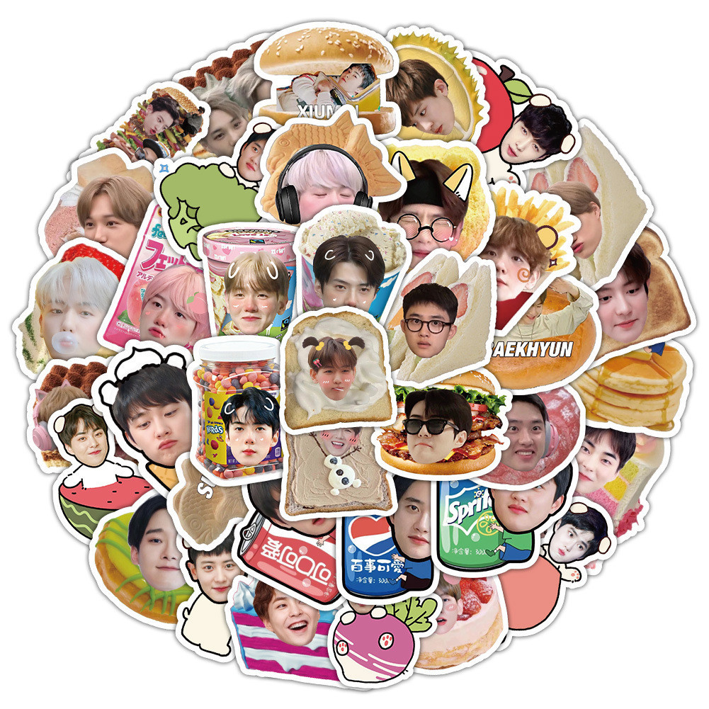 65-103 Cái / bộ EXO Album Mới EXIST Photo Sticker LAY SEHUN CHANYEOL Gói Mini Sáng Tạo Đầu Lớn Hành Lý Laptop Điện Thoại Sổ Tay Dán YM