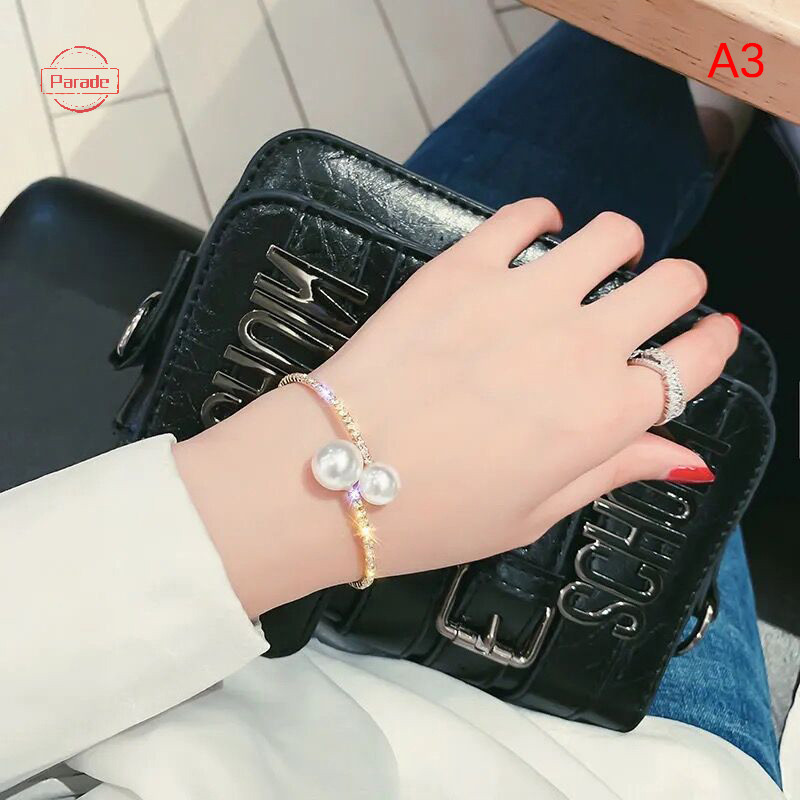 Diễu Hành Thời Trang Đơn Giản Mô Phỏng Ngọc Trai Cô Dâu Bộ Trang Sức Có Thể Điều Chỉnh Vòng Cổ Vòng Tay Nữ Pha Lê Cưới Trang Sức Quà Tặng VN