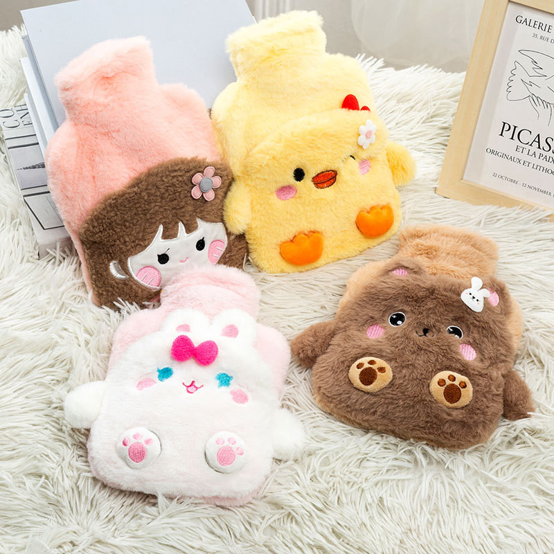 【SKISOPGO】Túi nước nóng，Portable，Túi giữ ấm，Plush，Túi chườm nóng lạnh，Giảm đau bụng kinh，Túi ấm，Mềm mại thoải mái