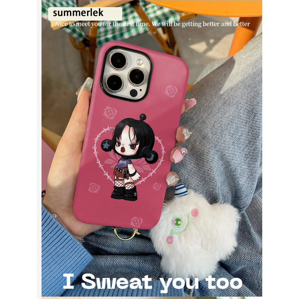 Ốp điện thoại Darkness Cool Rose Pop Mart Skullpanda cho iPhone15ProMax 14Pro 13 12 XSMAX 13mini 8PLUS 2 ❈ Vỏ tpu và pc bóng