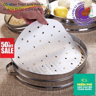 [XẢ] Combo 100 tờ giấy nến tròn đục lỗ dùng cho nồi chiên không dầu ⌛ Hoa Mười Giờ Bonsai & Phụ Kiện
