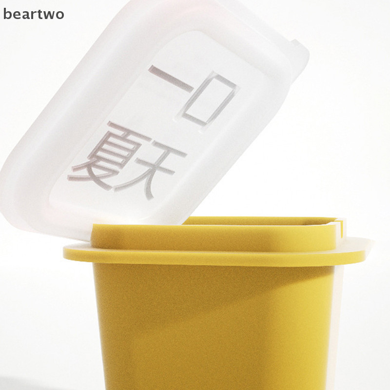 < Beartwo > Khuôn làm đá viên độc lập Khay đá lớn PP Bảo quản tại nhà Làm hộp đá có nắp Phụ kiện nhà bếp Đẹp