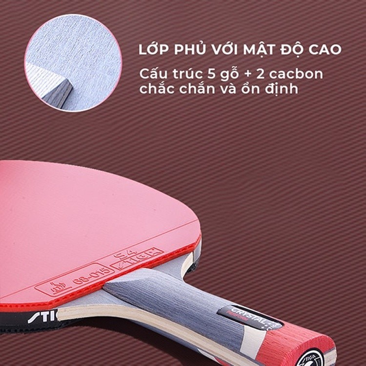 Vợt Bóng Bàn Stiga 4 Sao Vợt Bóng Bàn Cao Cấp Dán Sẵn Chất Lượng Tốt