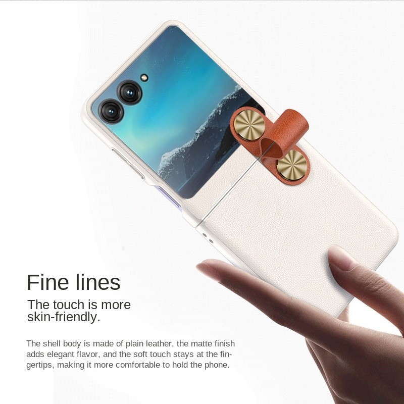 Dây đeo cổ tay Giá đỡ da Vỏ điện thoại cho Motorola Razr 50 Ultra Mooto Razr 40 Giá đỡ dây đeo cổ tay Vỏ chống sốc