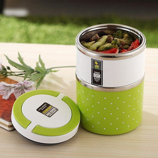 Camen Chấm Bi Đựng Thức Ăn Giữ Nhiệt  2 ngăn lõi inox