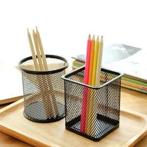Giỏ Đựng Bút Lưới Sắt Văn Phòng Để Bàn - Ống Đựng Bút Kim Loại VUÔNG Văn Phòng Phẩm SUNND