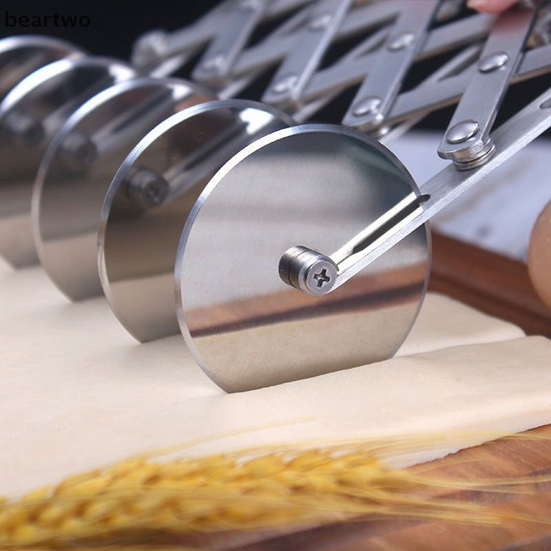 < Beartwo > 3 / 5 / 7 Bánh Xe Cắt Bột Chia Bột Linh Hoạt Lưỡi Lăn Bánh Pizza Bánh Ngọt Peeler Dụng Cụ Chảo Nướng Bằng Thép Không Gỉ Đẹp