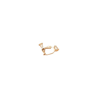 Đồng Clad Màu Vàng Bảo Quản Mạ Điện Đơn Sling Treo Tai Kẹp Mà Không Xuyên Tai Cố Định Kẹp DIY Handmade Trang Sức Bông Tai Phụ Kiện