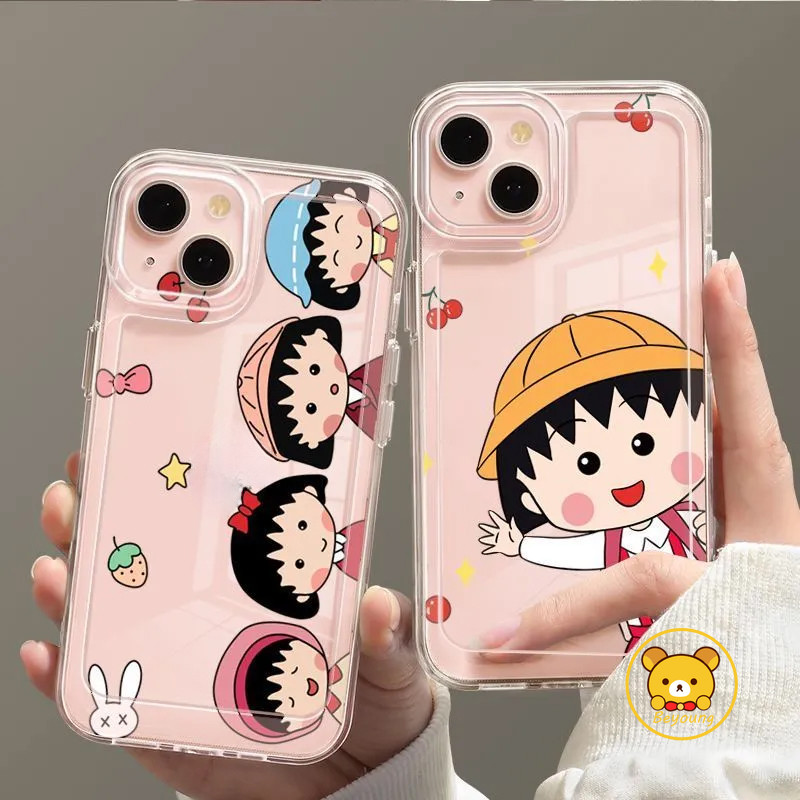 Ốp Điện Thoại Chibi Maruko-chan Cho Realme 12 11 10 9 Pro Plus 11X 10T 9i 8 7 6 5 3 2 Pro 8i 8s 7i Global 6s 6i 5s 5i 3i 5G 4G Thời Trang Cô Gái Dễ Thương Hoạt Hình Anime Mềm Mại Bao da