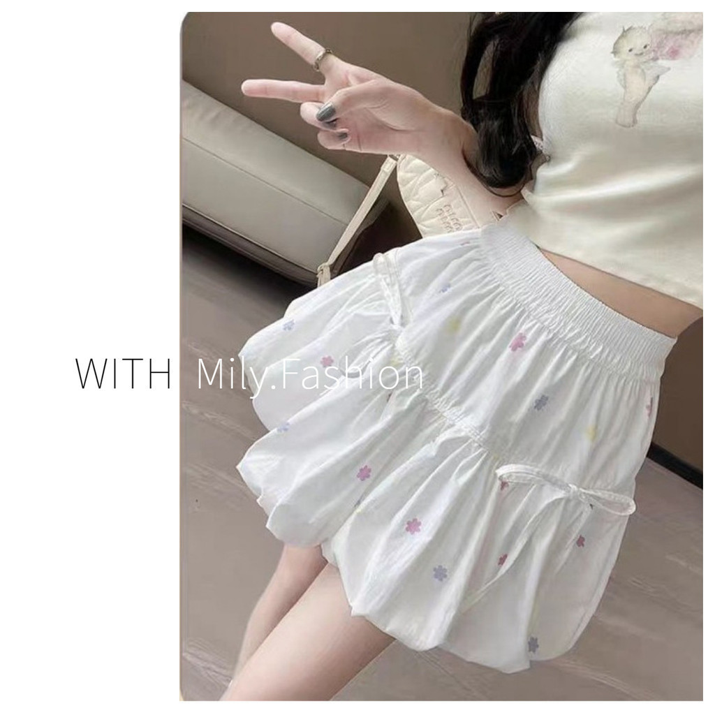 Milyfashion Trắng Ngọt Ngào Ballet In Váy Mùa Hè Phong Cách Mới Nơ Thiết Kế Váy Bánh Lông Tơ Nhỏ