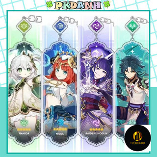 Móc khóa anime genshin impact 2 mặt nhựa mica móc chìa khoá mô hình nhân vật game PKDANH