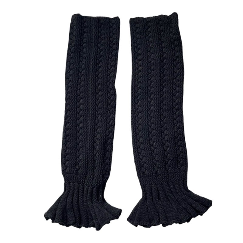 Elega Nữ Thanh Lịch Rỗng Dệt Kim Giữ Ấm Chân Dễ Thương Nơ Tất Không Chân Ruffle Chân Bao