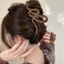 Kẹp cá mập sóng mờ - Phụ kiện tóc trang điểm cho nữ - Mũ nón - Vuốt tóc dạng đĩa đơn giản - Kẹp tóc Acrylic cho bé gái - để hẹn hò, tiệc tùng