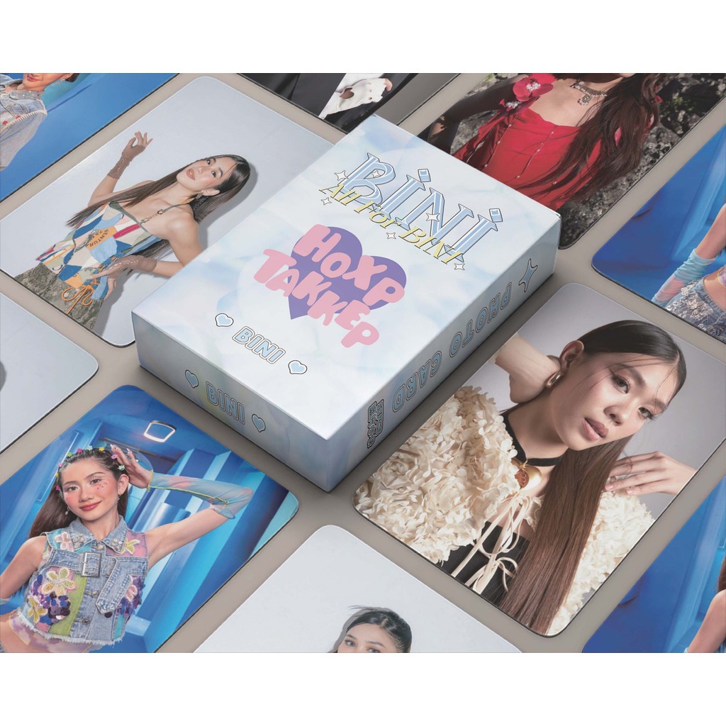 BINI CHERRY TRÊN Photocards Biniverse Laser Hologram Lomo Cards Aiah Colet Maloi Gwen Stcey Mikha Jhoanna Sheena Bưu thiếp ba chiều