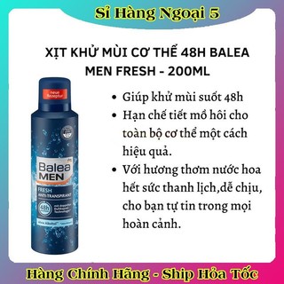 Xịt khử mùi Balea MEN ngăn mùi hôi, lưu hương thơm lâu, nam tính - Nội Địa Đức