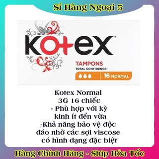 [CÓ CHE TÊN] Băng Vệ Sinh TAMPON Kotex các size - Hàng Châu Âu