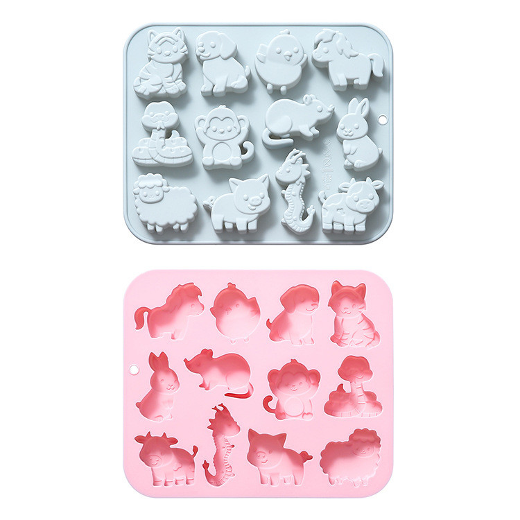 12 Chủ Đề Cung Hoàng Đạo Silicon Làm Bánh Sô Cô La, Thạch Cao, Xà Phòng, Epoxy, Dụng Cụ DIY