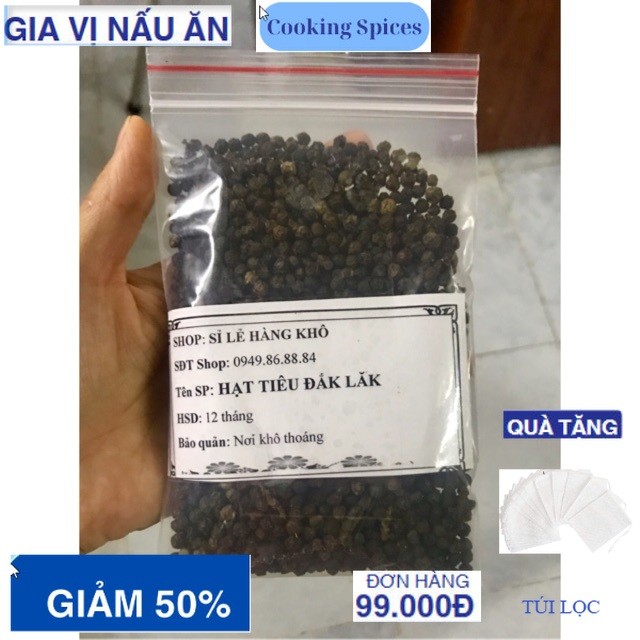 100gr Hạt tiêu sọ tiêu đen, tiêu sọ Đaklak - chưa rang | Shopee Việt Nam