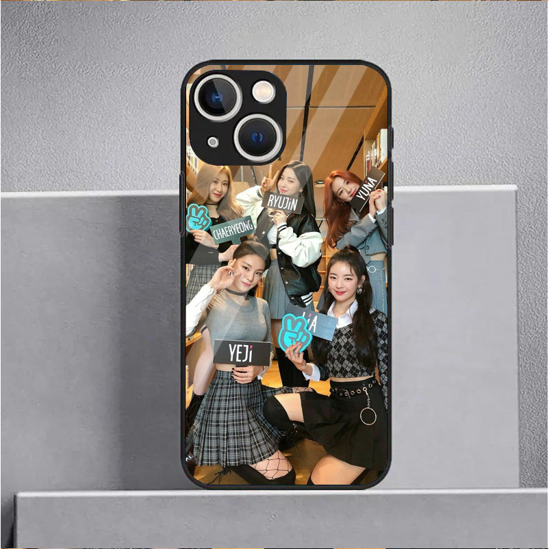 Ốp Điện Thoại Kính Cường Lực Kpop itzy Cho IPhone 15 14 13 12 11 Pro XS Max Plus Mini X XR 8 7 6s SE2 / 3