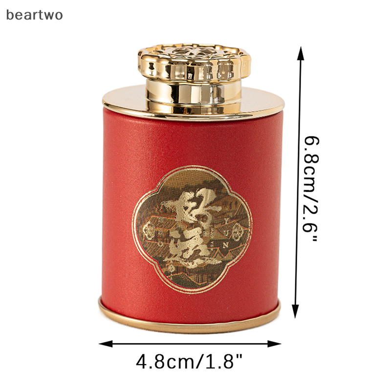 < Beartwo > Trà rồng mới Hộp thiếc trong suốt gia đình Trà xanh đen kín Lọ đóng gói du lịch di động Hộp đựng trà nhỏ Giấy lưu trữ có thể đẹp