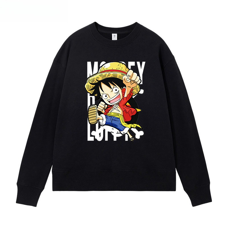 2024 One Piece Anime Cổ Tròn Áo Cho Trẻ Em Luffy Sabo Zoro Và Thiết Kế Luật Hàng Hóa