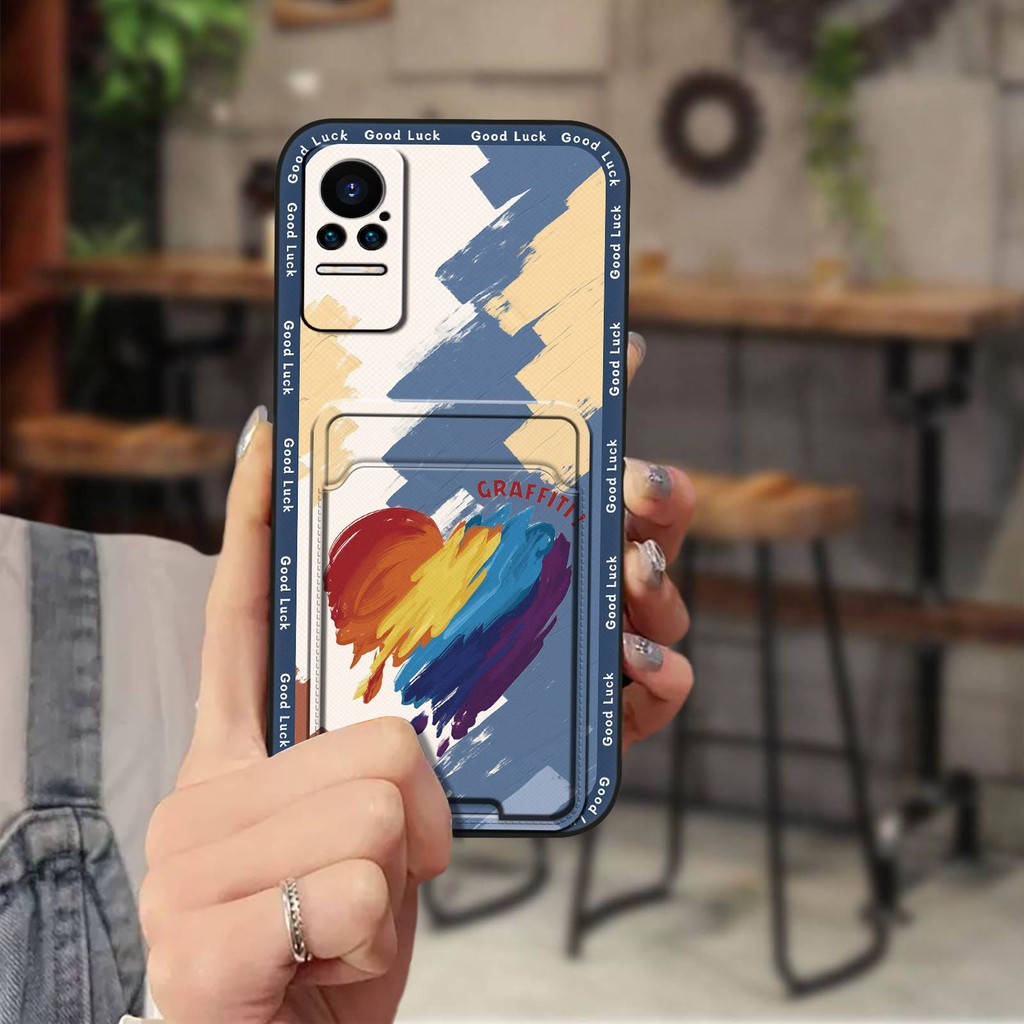 Card slot Back Cover Phone Case For Xiaomi Civi 5G/Civi 1S Card bag Dirt-resistant Fashion Design Durable Shockproof