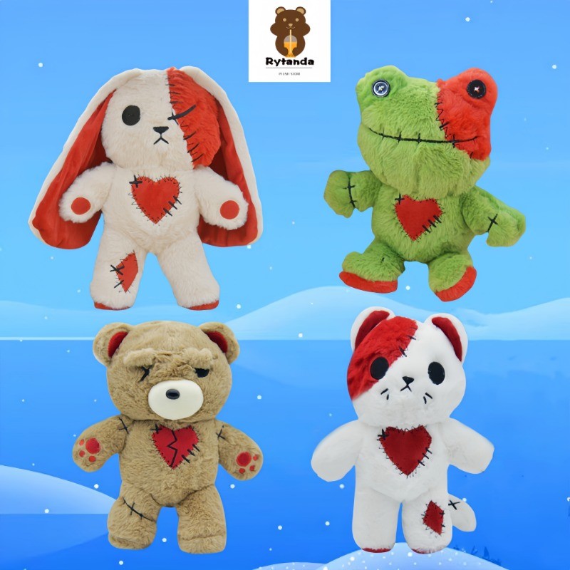Kawaii Hoạt Hình Động Vật Sang Trọng Búp Bê Thỏ Dễ Thương Ếch Mèo Đồ Chơi Sang Trọng Thỏ Vui Nhộn Mèo Con Đồ Chơi Nhồi Bông Gấu Bông Mềm Mại Cho Bé Làm Dịu Búp Bê Trang Trí Phòng Ngủ Búp Bê Trẻ Em Quà Tặng Sinh Nhật Quà Tặng Halloween