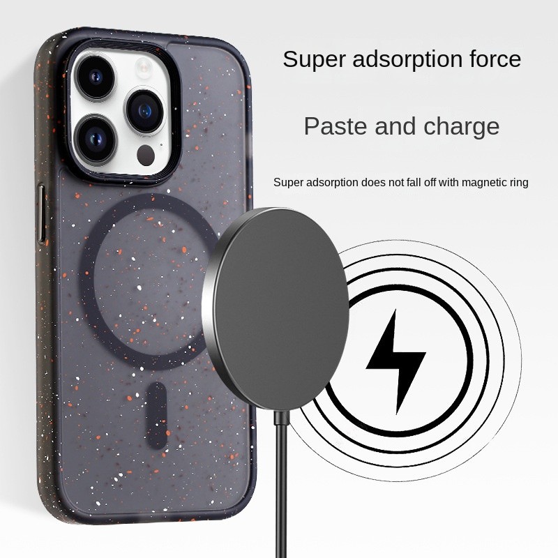 Ốp điện thoại IPhone 16 Vỏ bảo vệ OHLA Splash Ink Khung màu trong suốt Apple 15Promax Chống sốc 16PM Vỏ bảo vệ toàn diện