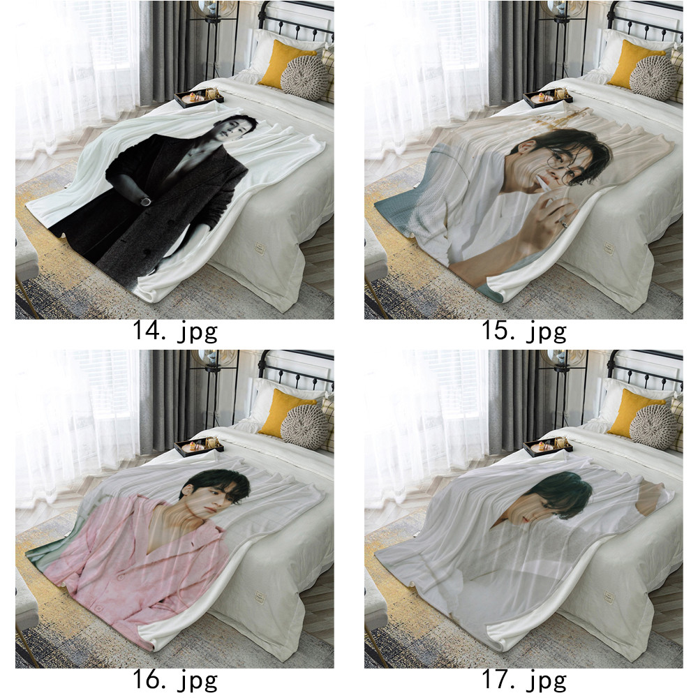 Seventeen Kim Mingyu Flannel Chăn Một Mặt In Flannel Chăn Điều Hòa Không Khí Chăn