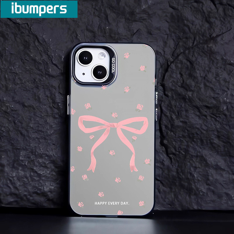 ibumpers Ốp Lưng iPhone Coquette nơ Chống Bẩn Chống Sốc Ốp Điện Thoại IMD Cứng Trơn Cho Iphone 15 14 12 13 11 Pro Max