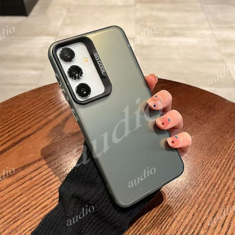Dành Cho Samsung A56 5G Sang Trọng IMD Nhiều Màu Sắc Bạc Ốp Lưng Điện Thoại Samsung Galaxy A56 A36 A26 A16 5G 4G LTE 2025 Kim Loại Mờ Vỏ Cứng Cho SamsungA56 SamsungA16 5G Chống Rơi