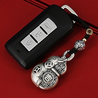Vòng Chìa Khóa 999 Bạc Sterling Voi Tốt Lành Móc Chìa Khóa Nam Nữ Bạc Nguyên Chất Chống Mất Túi Thắt Lưng Móc Khóa