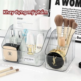 Hộp đựng mỹ phẩm để bàn đa năng, hộp để đồ đa năng trong suốt chất liệu nhựa SUNND