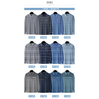 Áo phông dài tay cho bố Áo polo thường ngày trung niên trang phục mùa thu cho nam Áo Cotton cổ bẻ-CXPL