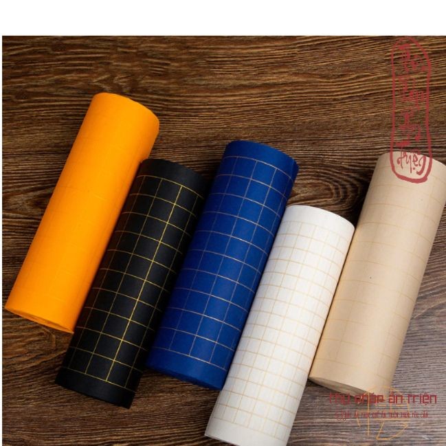 GIẤY TUYÊN CHỈ  CUỘN Giấy xuyến chỉ cuộn kẻ ô các màu luyện chữ hán thư pháp có miễn phí vận chuyển
