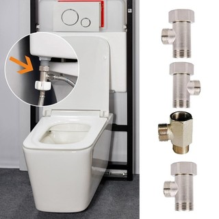Đầu nối van 3 chiều UMITY Tee Joint, Đầu nối bộ chuyển đổi van 3 / 8 '1 / 2' 9 / 16 '15 / 16' T bền bỉ, Phụ kiện hệ thống nước phòng tắm Phụ kiện ghế vệ sinh bằng đồng thau đính kèm