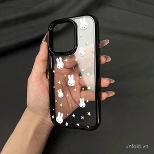Ốp Điện Thoại Star Rabbit QYJS Thích Hợp Cho IPhone 12 PRO 13 14 15 16 ProMax X XS XR XSMAX 11 14 15 16 PLUS 7 8 plus Khung Đen KGFB