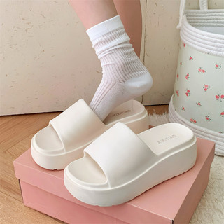 Xixitiao Tăng Chiều Cao 7cm Nữ Mặc Bên Ngoài Dép Đi Biển Mùa Hè Thoải Mái