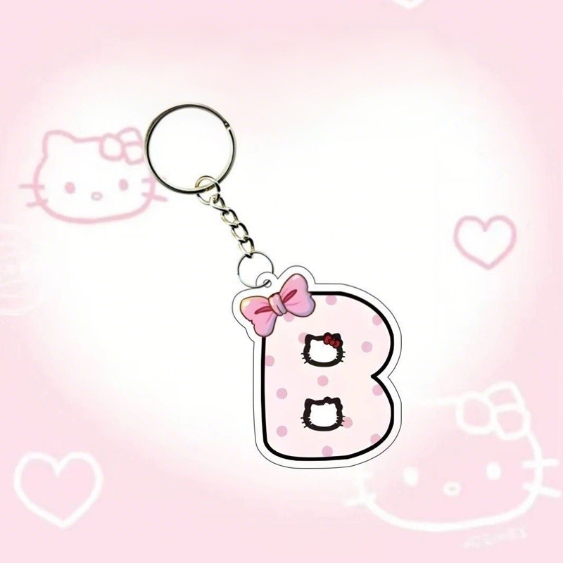 Móc Khóa Chữ Cái Tiếng Anh Hello Kitty - Quà Tặng Sango