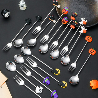 Bí Ngô Hình Thìa Cà Phê Chủ Đề Halloween Món Tráng Miệng Dụng Cụ Thép Không Gỉ Mặt Dây Chuyền Thiết Kế Muỗng Cho Dự Tiệc Tiếp Liệu Quà Tặng Trang Trí Ngày Lễ