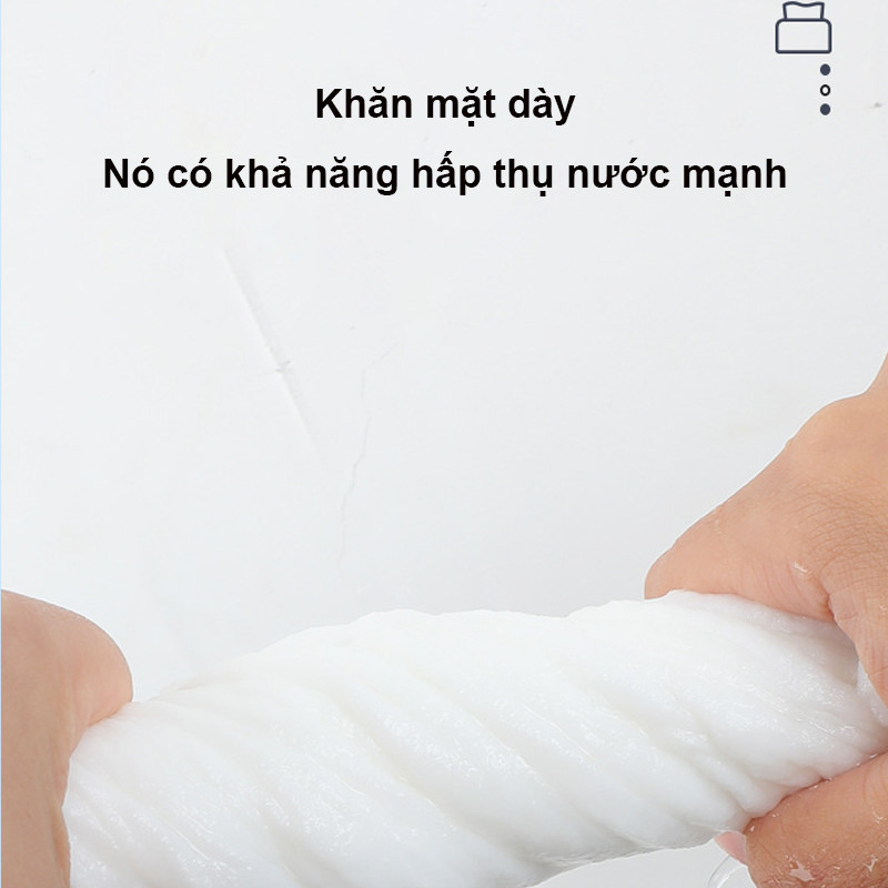 Khăn Mặt Dùng 1 Lần 100 Tờ, Cotton Mềm, Dày Dặn, Đa Năng Khô/Ướt, An Toàn Cho Mọi Loại Da
