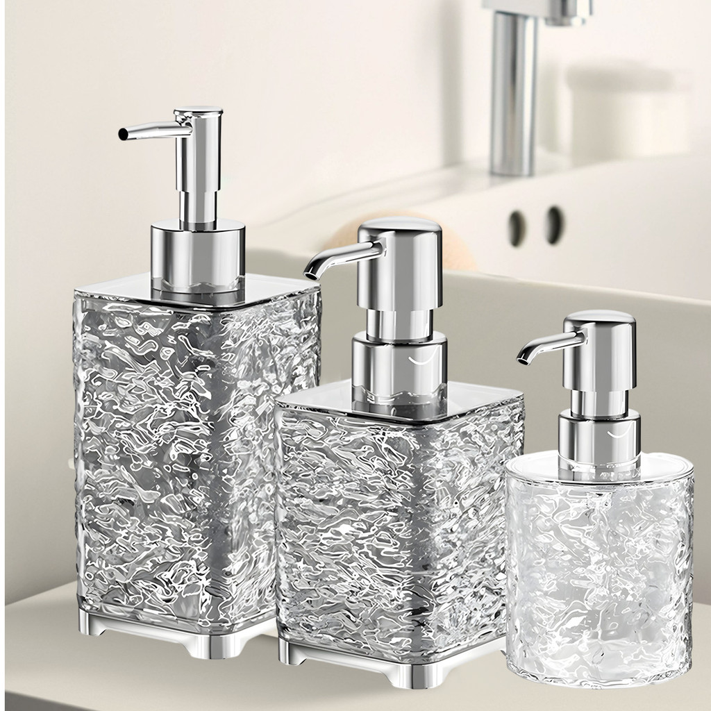 Chai đựng xà phòng loại đẩy 300ml / 400ml, Máy bơm ép chống rỉ sét tạo bọt mịn, Chất liệu PET bền để sử dụng tại nhà / văn phòng