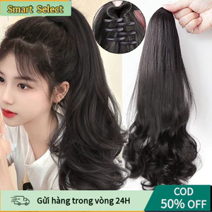 Tóc Giả Đuôi Ngựa Ngoặm Xoăn Tự Nhiên – Mẫu Mới 2025, Sợi Tơ Cao Cấp