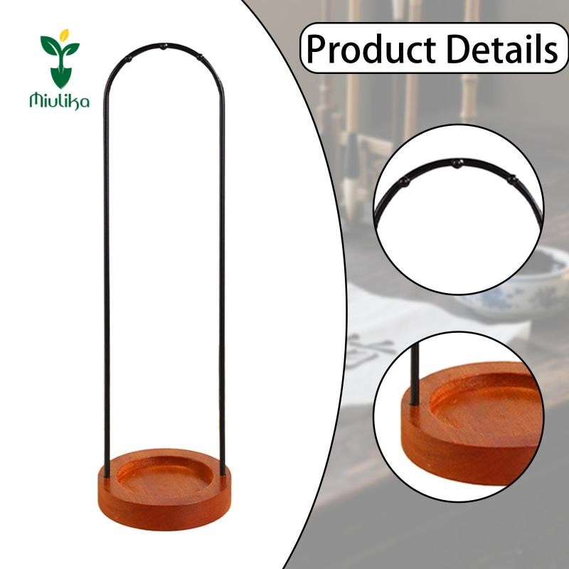 Miulika Thư Pháp Bút Đứng Bàn Chải Bút Giá Đỡ Với Đế Gỗ Để Bàn Treo Tổ Chức Cho Ký Túc Xá Phòng Học Tranh Sumi