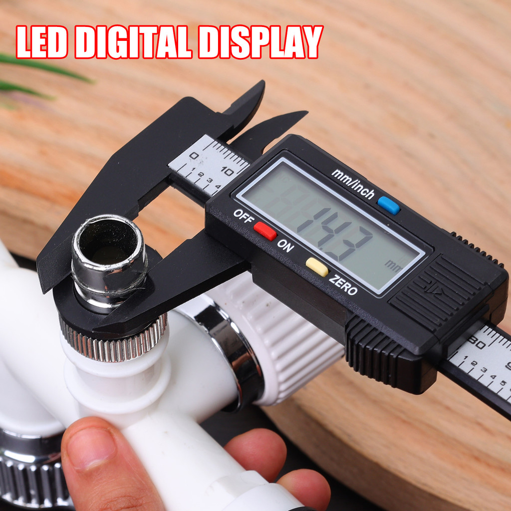 Máy Đo Điện Tử Kỹ Thuật Số Caliper Vernier Caliper Thước Micromet Sợi Carbon Nhựa Đo Dụng Cụ Đo Dụng Cụ
