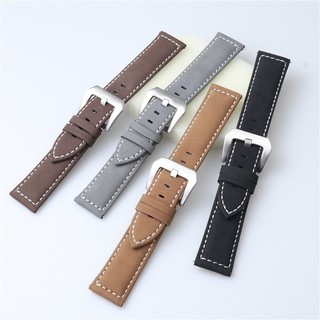 Vòng đeo tay bằng da mờ 20mm 22mm 24mm Phát hành nhanh Dây đeo đồng hồ bằng da thật dành cho nam giới Phụ nữ Da bò mờ Cổ điển Handmade Dây đeo đồng hồ thay thế