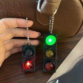 3D Đèn LED Giao Thông Móc Khóa Mô Phỏng Mặt Dây Chuyền Điện Tử Mini Đi Bộ Đồ Chơi Phát Sáng Trẻ Em Nhận Thức Đồ Chơi Quà Tặng