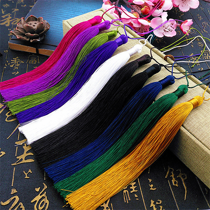 (5 cái)Tua rua trơn 15cm nhiều màu, Nguyên liệu làm trang sức cổ trang, Nguyên liệu diy phụ kiện cưới Khánh Huyền